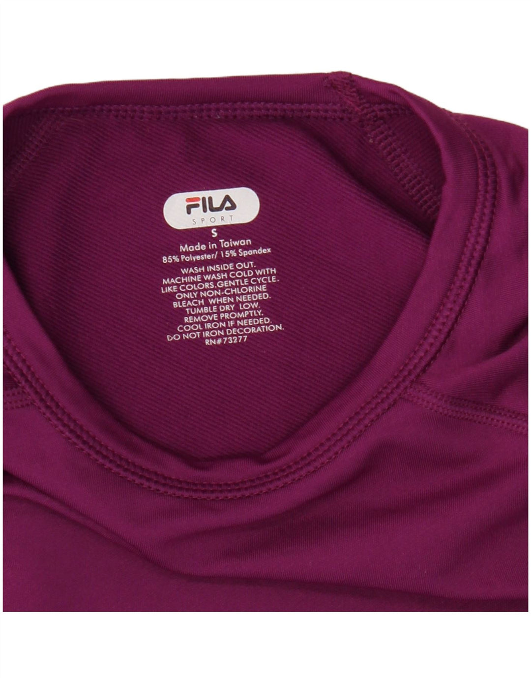 Fila Maglietta grafica da donna a maniche lunghe UK 10 Small Viola Poliestere
