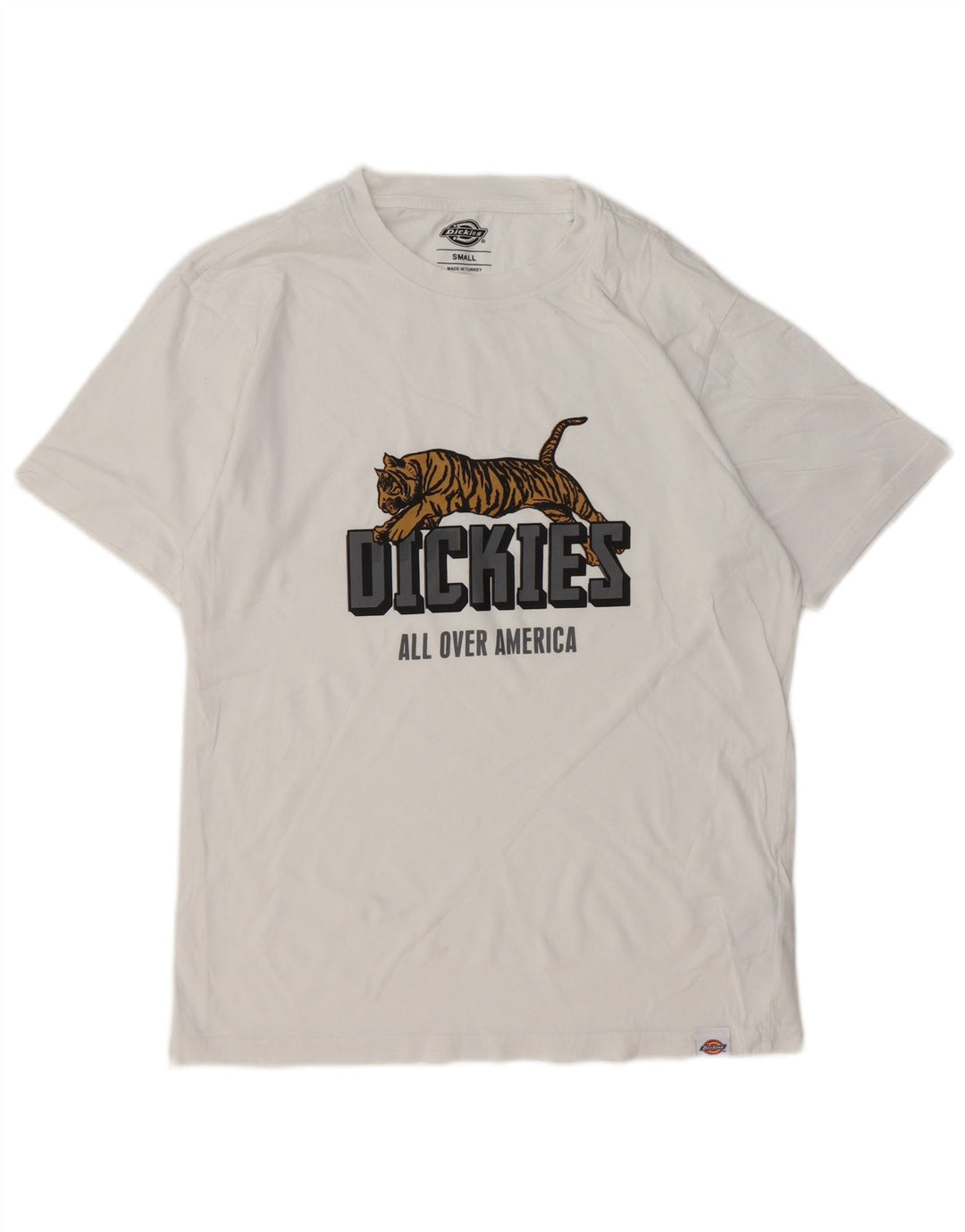 DICKIES T-shirt grafica da uomo Top piccola in cotone bianco