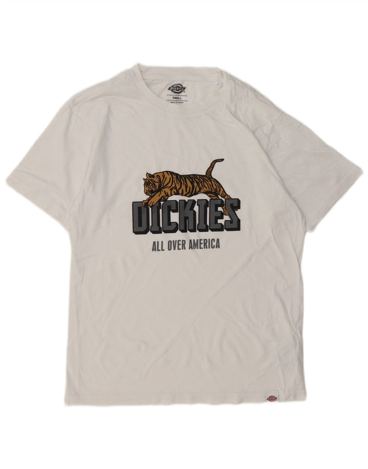 DICKIES T-shirt grafica da uomo Top piccola in cotone bianco