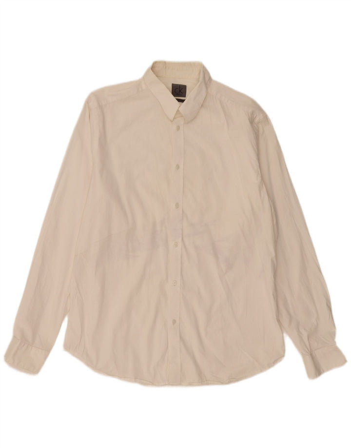 Camicia da uomo Calvin Klein 2XL bianco sporco