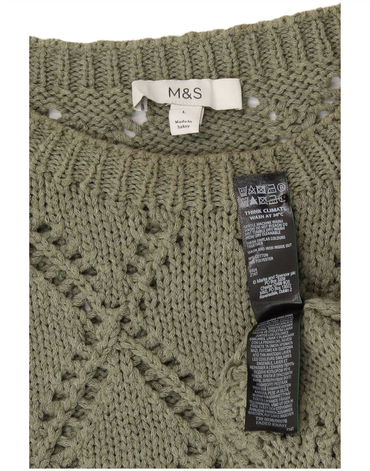 Canotta da donna Marks & Spencer UK 16 grande cotone kaki