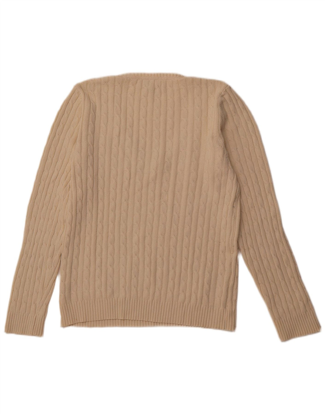 CREW CLOTHING Maglione da donna con scollo a V UK 18 XL cotone bianco sporco