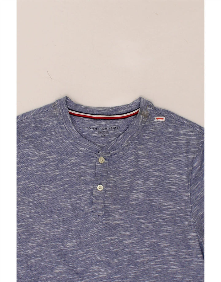 TOMMY HILFIGER Mens T-Shirt Top Small Blue Flecked Cotton Vintage Tommy Hilfiger and Second-Hand Tommy Hilfiger from Messina Hembry 