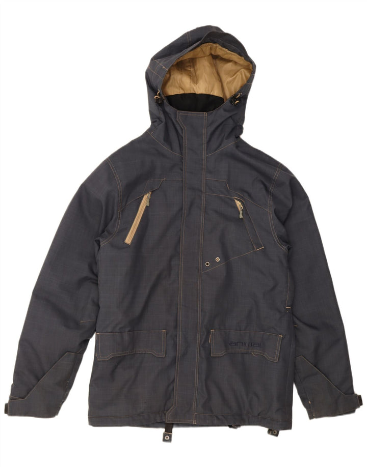 Giacca a vento con cappuccio da uomo Animal UK 38 Poliestere medio blu navy