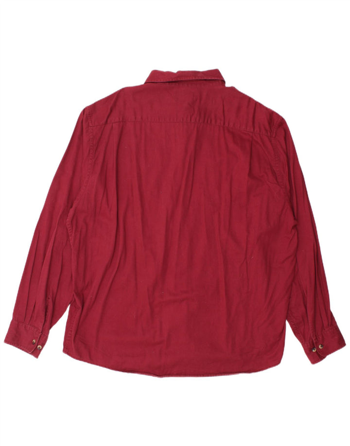 Camicia da uomo Wrangler XL in cotone bordeaux