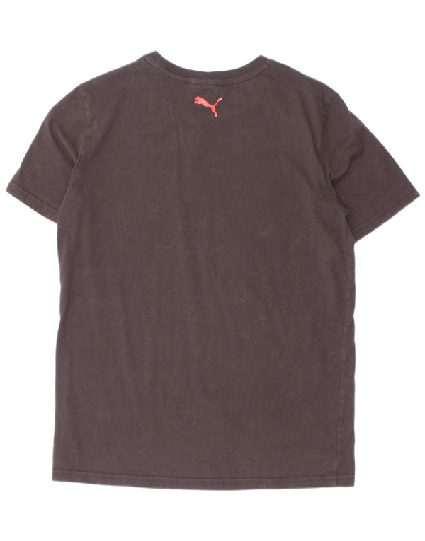 T-shirt grafica Puma da ragazzo, 11-12 anni, grande, in cotone nero
