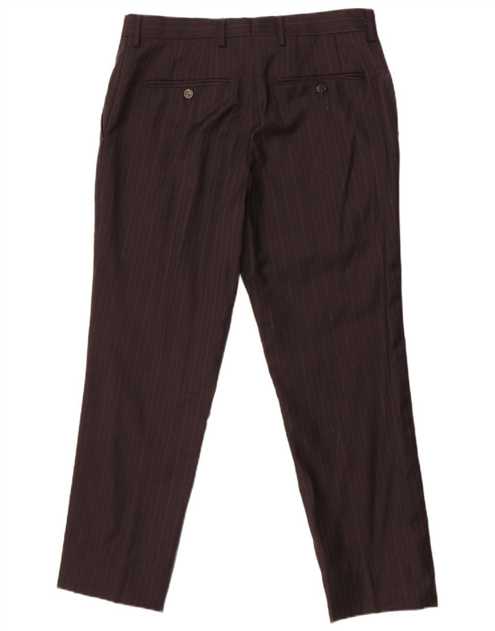 Pantaloni da abito dritti da uomo Zara EU 40 medi W32 L27 gessati neri