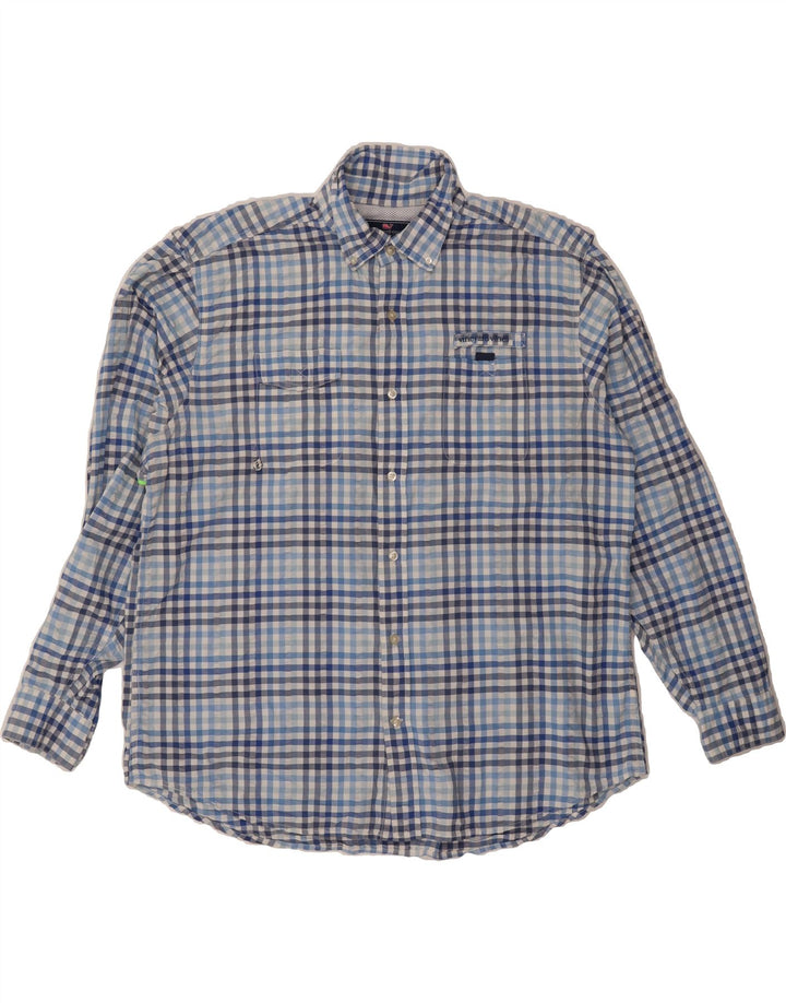 VINEYARD VINES Mens Shirt XL Blue Check Nylon Vintage Vineyard Vines and Second-Hand Vineyard Vines from Messina Hembry 