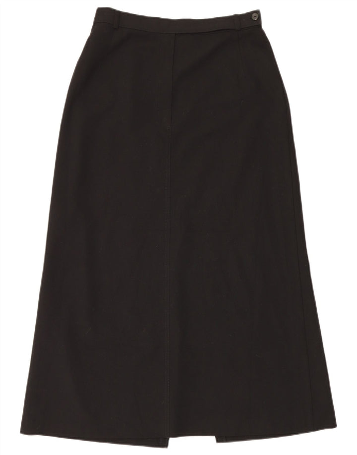 Gonna lunga da donna Marks & Spencer UK 12 media W28 poliestere nero