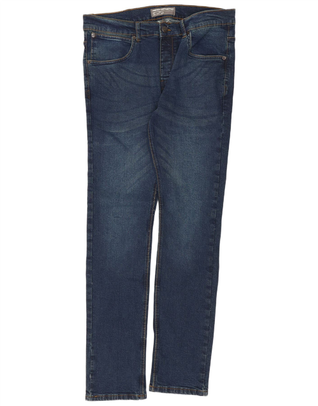 Jeans slim da uomo French Connection W36 L32 cotone blu navy