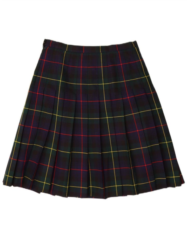 Gonna a pieghe Pringle da donna a coltello EU 42 Large W30 scozzese blu navy