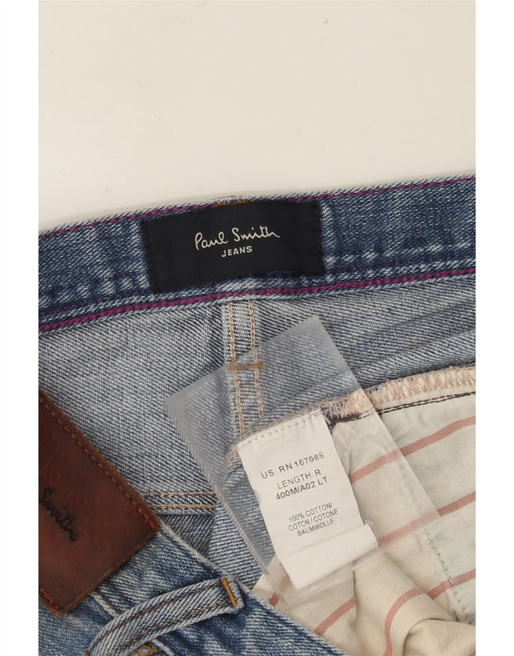 Jeans dritti da uomo PAUL SMITH W34 L32 cotone blu