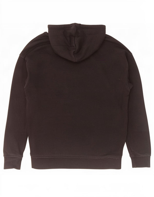 Felpa con cappuccio oversize grafica da donna Adidas UK 6 XS cotone nero