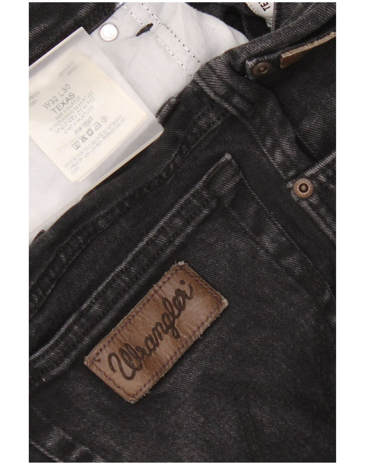 Jeans dritti da uomo Wrangler Texas W32 L30 cotone nero