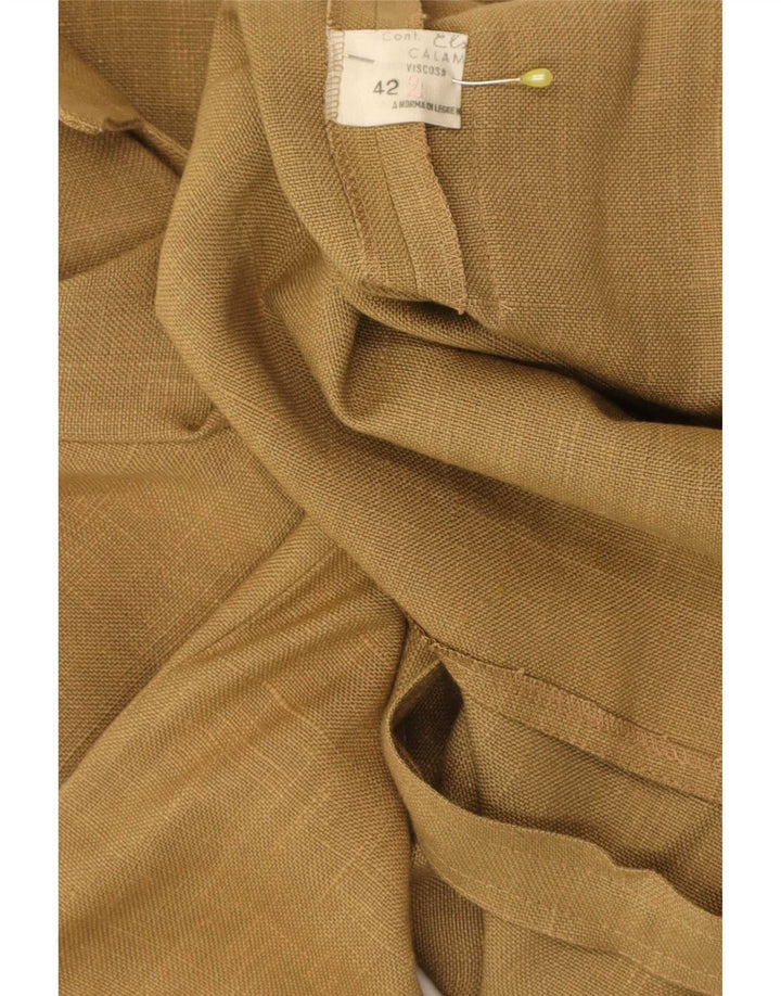 Camicia overshirt da donna vintage IT 42 media viscosa kaki classica