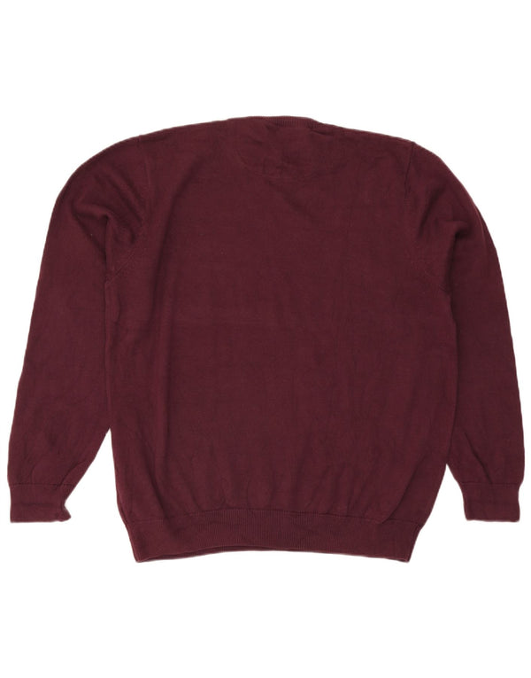 Maglione maglione girocollo da uomo Marks & Spencer blu Harbour XL Borgogna