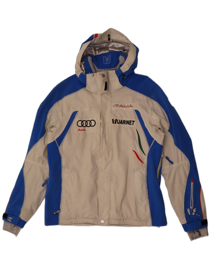 Giacca da sci con cappuccio grafica da uomo Vuarnet UK 38 Colorblock beige medio