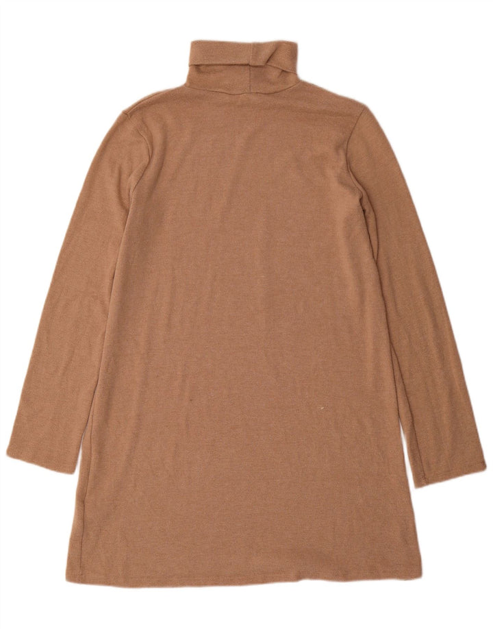 Abito maglione da donna Zara UK 14 Poliestere marrone medio
