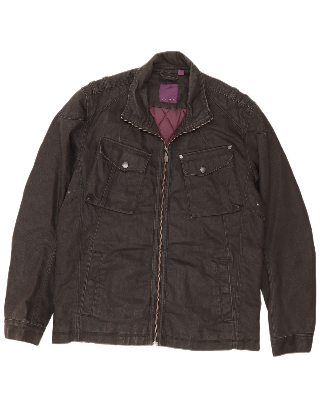 Giacca da uomo Ted Baker taglia 5 XL in cotone nero