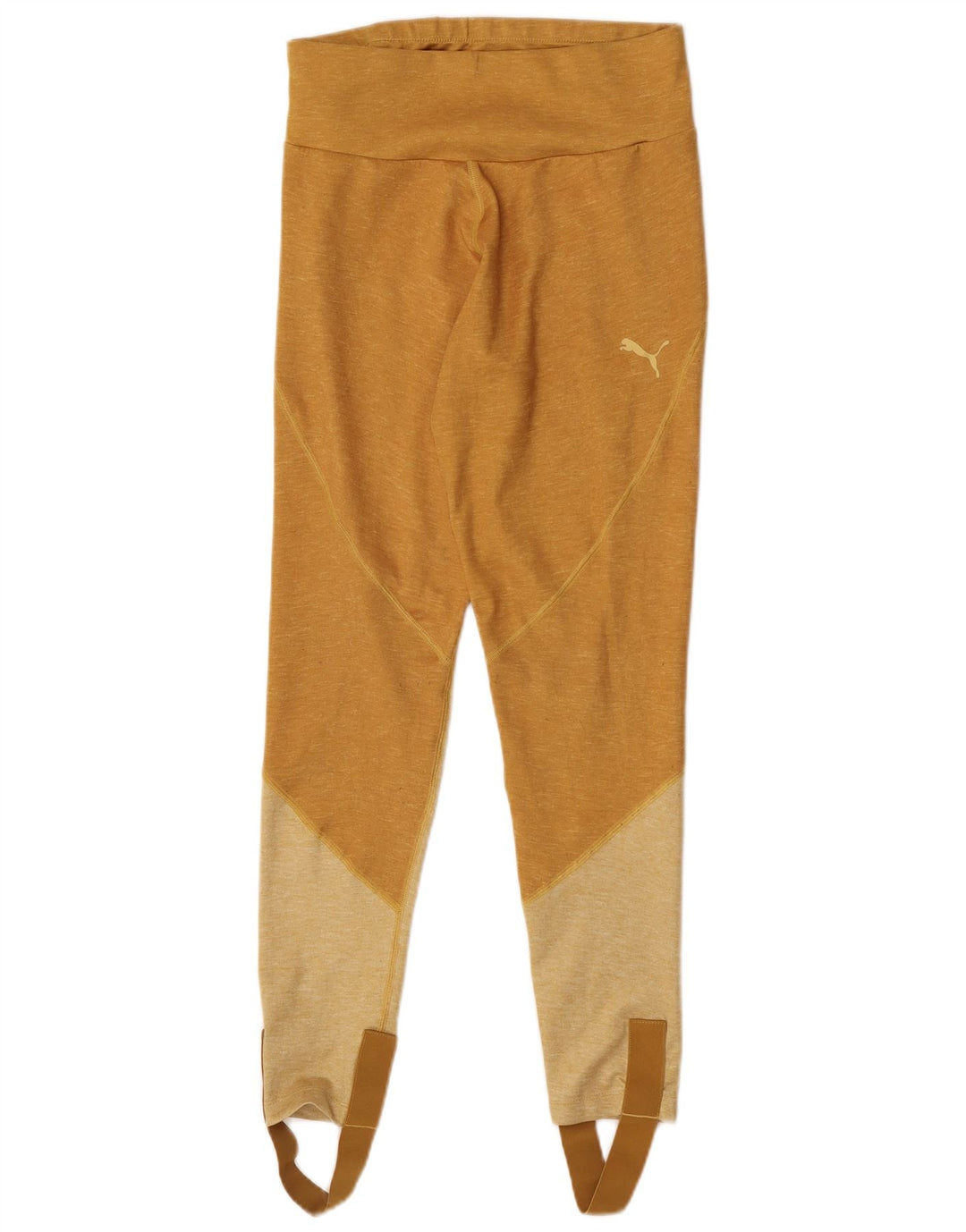 Leggings con staffa da donna Puma UK 14 Large Giallo Colourblock Poliestere