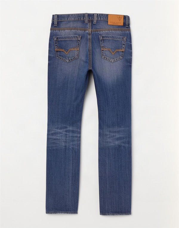 Jeans dritti da uomo Guess W30 L33 in cotone blu
