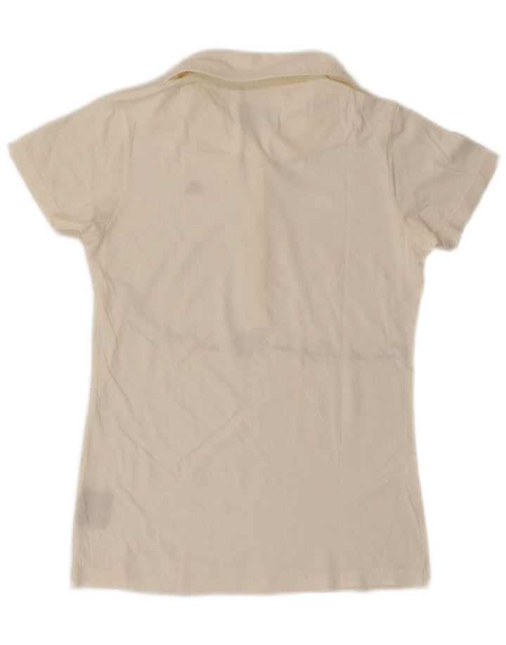 Polo grafica da donna KAPPA UK 10 piccola in cotone bianco