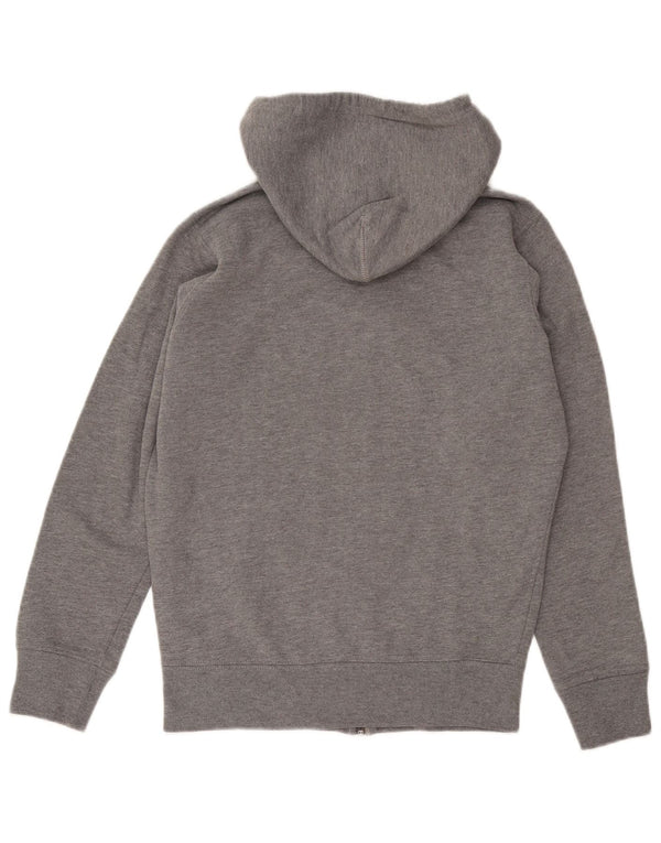 DIESEL Maglione con cappuccio e zip grafica da uomo piccolo in cotone grigio