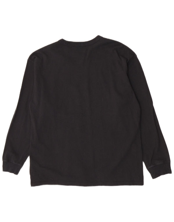 Top Nike da uomo con vestibilità ampia e grafica, manica lunga, grande, cotone nero