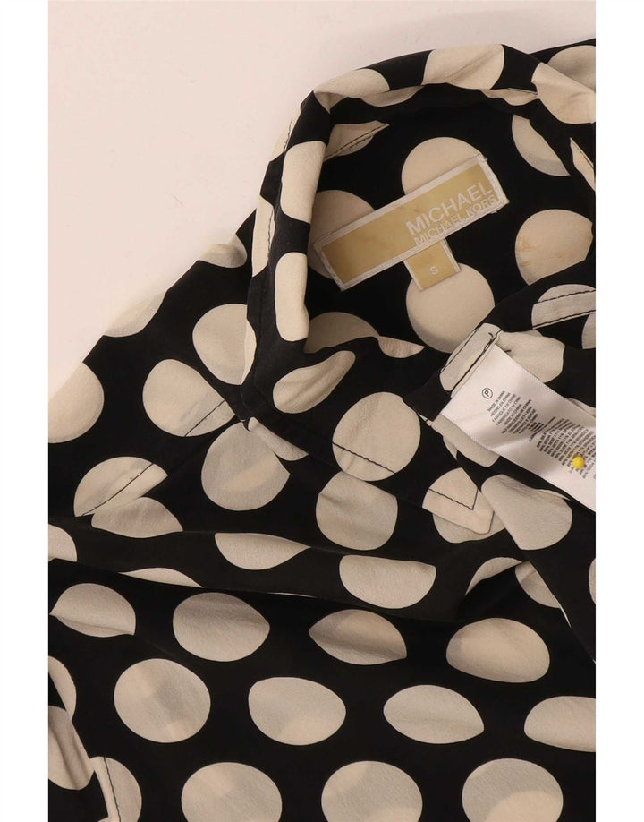 Camicia oversize lunga da donna Michael Kors UK 10 piccolo pois nero