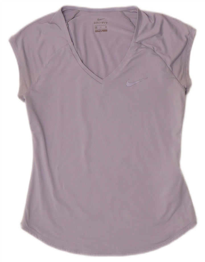 T-shirt Nike Dri Fit da donna, taglia UK 10, piccola, viola, in poliestere