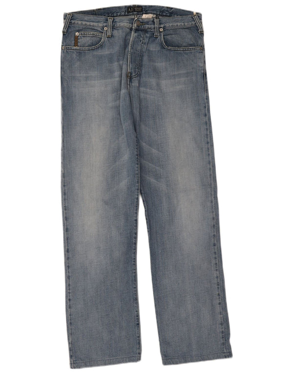 Jeans dritti da uomo Armani W34 L31 cotone blu