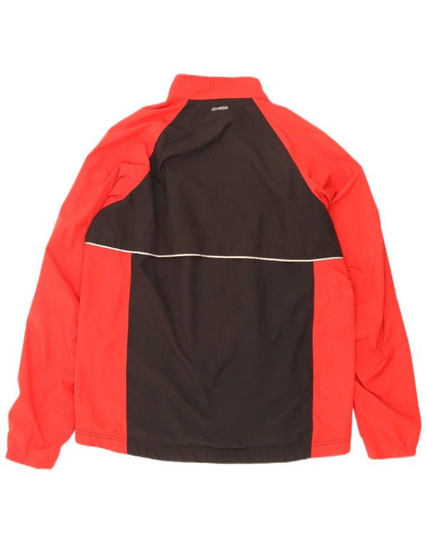 Giacca antipioggia da uomo Adidas UK 40 Large Rosso Colourblock in poliestere