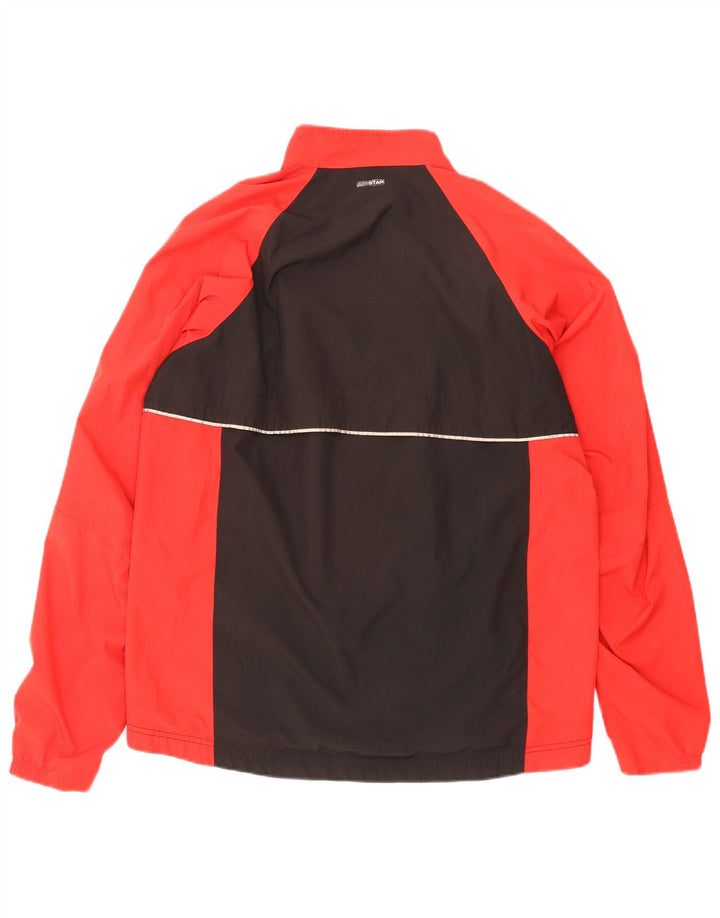 Giacca antipioggia da uomo Adidas UK 40 Large Rosso Colourblock in poliestere