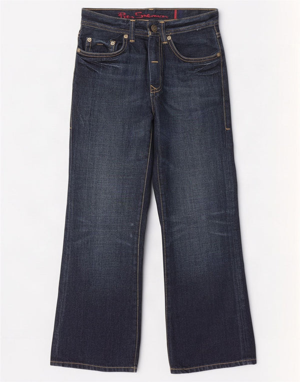 Jeans a gamba larga da donna Ben Sherman W24 L25 cotone blu navy