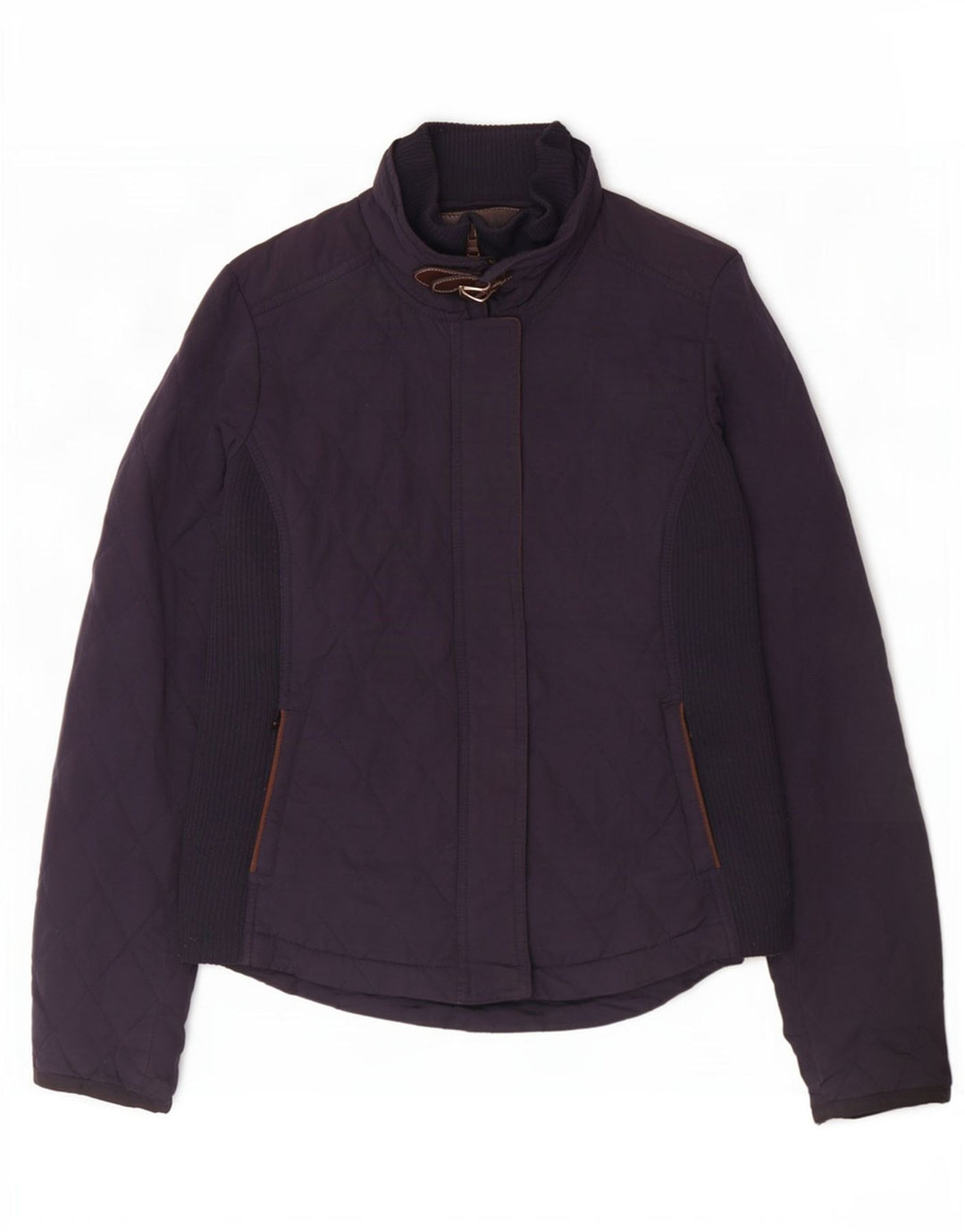 Giacca trapuntata da donna Massimo Dutti UK 12 poliestere medio blu navy