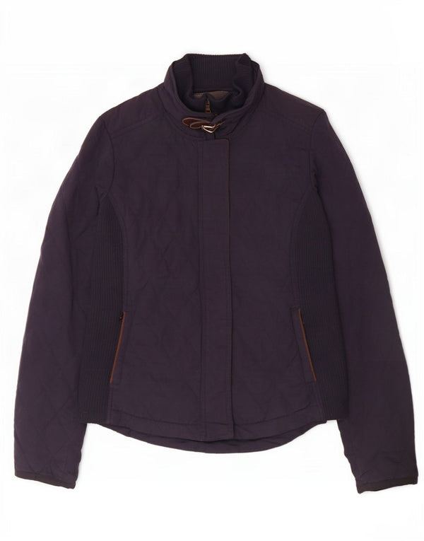 Giacca trapuntata da donna Massimo Dutti UK 12 poliestere medio blu navy