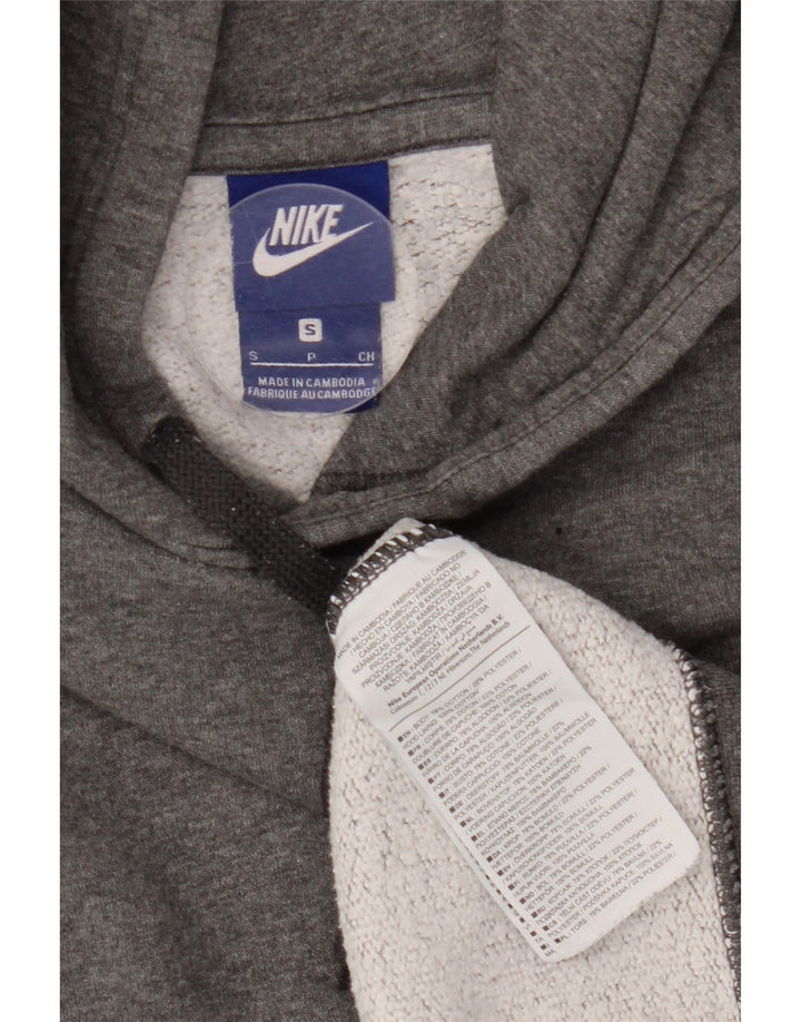 Felpa con cappuccio da uomo Nike Small in cotone chiazzato grigio