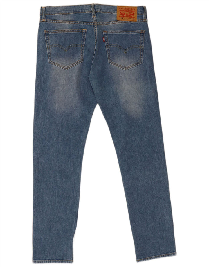 Levi's Uomo 511 Slim Jeans W32 L32 Cotone Blu