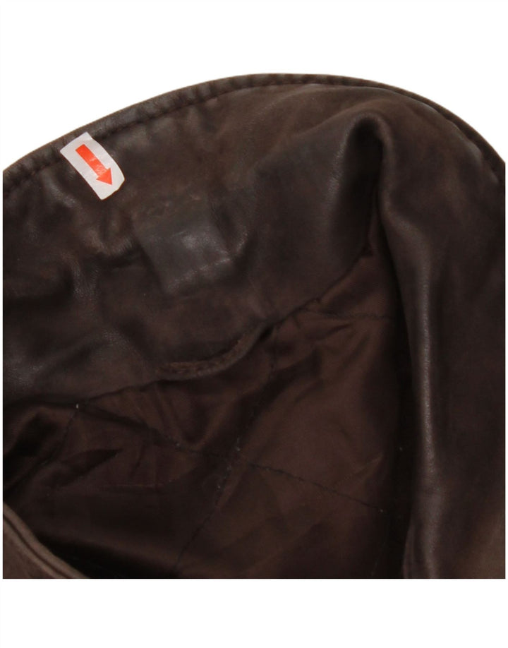 Giacca in pelle da uomo VINTAGE UK 36 Piccola pelle marrone