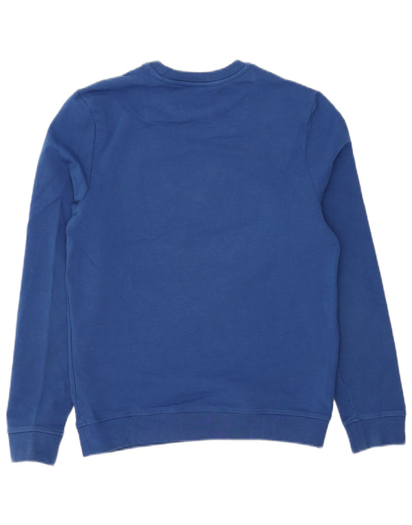 Guess Felpa grafica da uomo Maglione UK 32 XS Blu Cotone