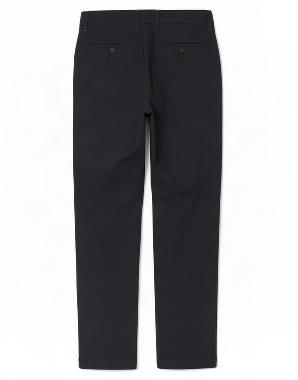 Pantaloni da abito dritti da uomo Ted Baker W32 L30 cotone blu navy