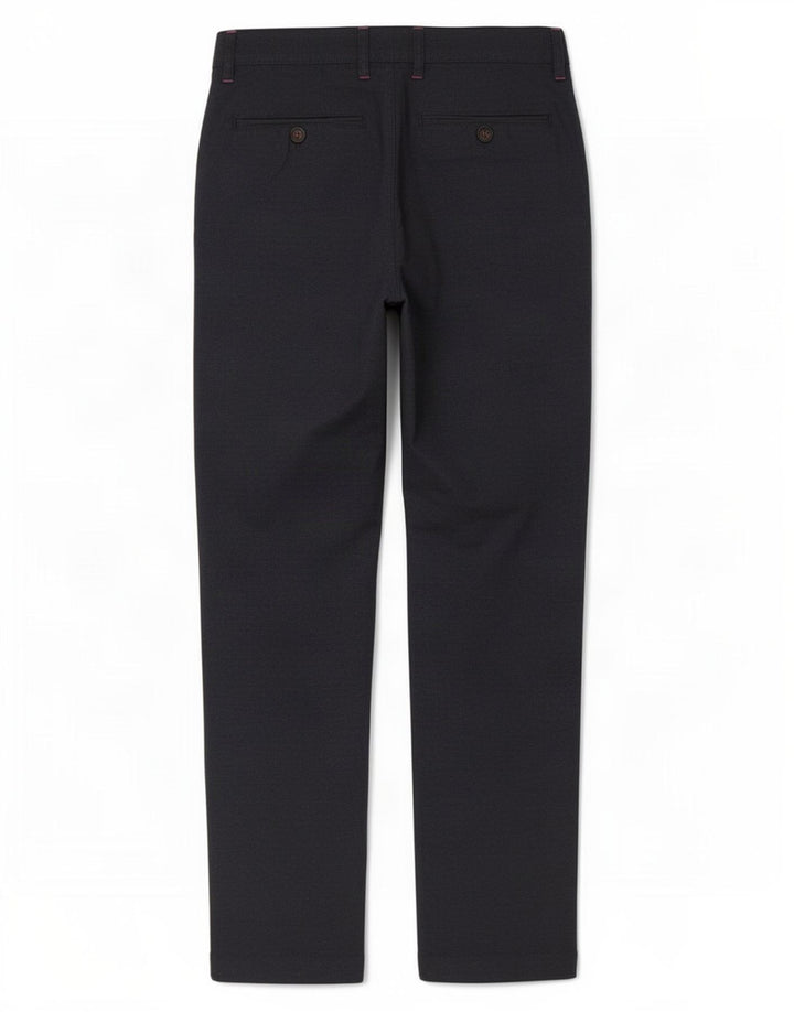 Pantaloni da abito dritti da uomo Ted Baker W32 L30 cotone blu navy