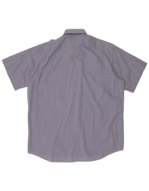 Camicia a maniche corte da uomo Lacoste taglia 41 grande in cotone blu