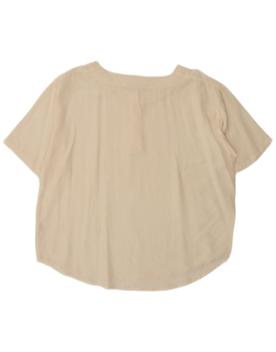 Camicetta vintage da donna Top UK 18 XL Seta beige