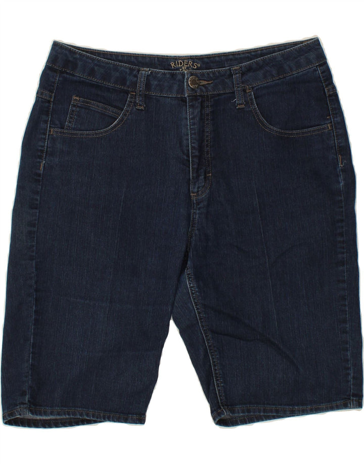 LEE Womens Riders Mid Rise Denim Shorts W32 Large Navy Blue Vintage Lee and Second-Hand Lee from Messina Hembry 