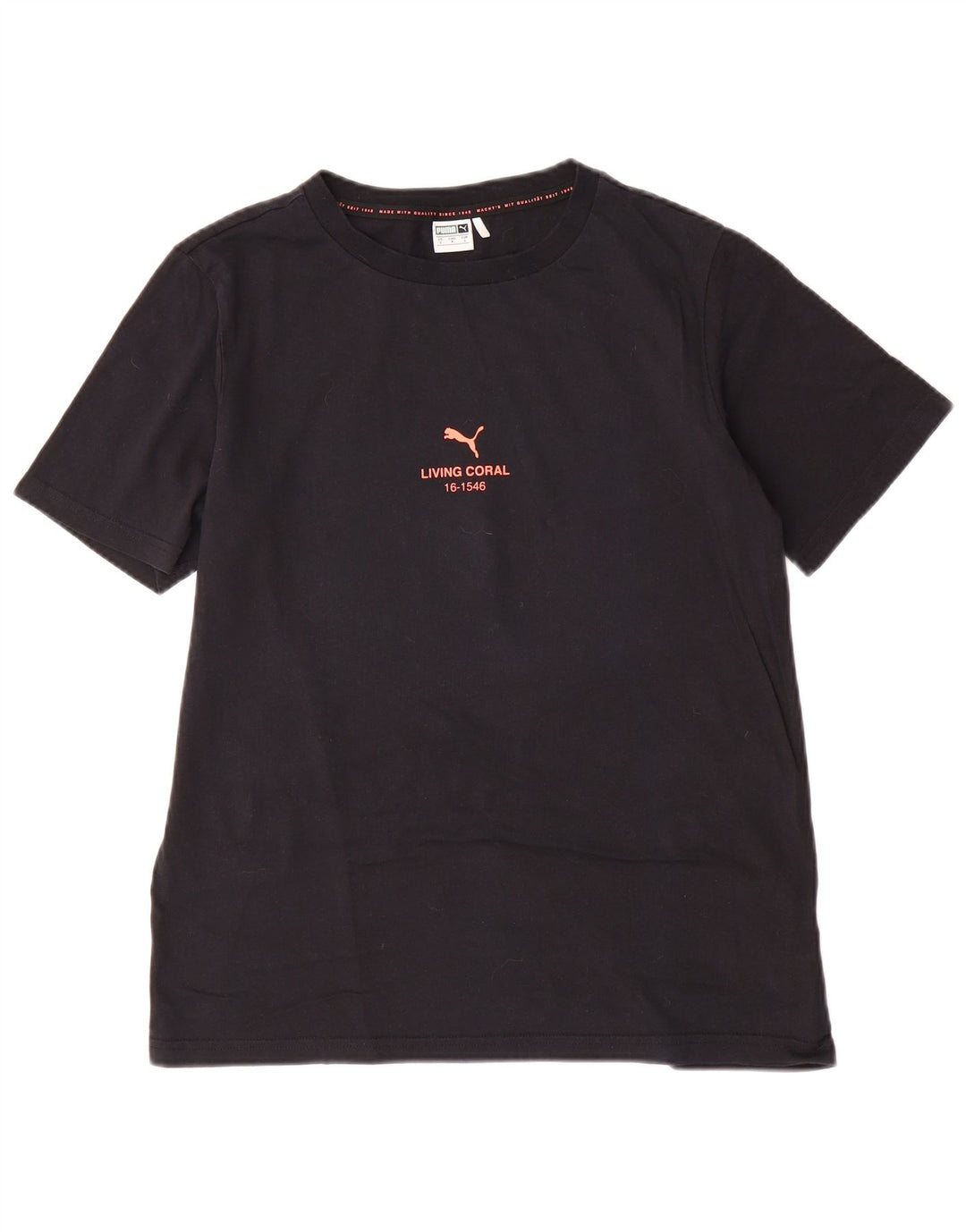 T-shirt grafica da uomo Puma Top Small in cotone nero