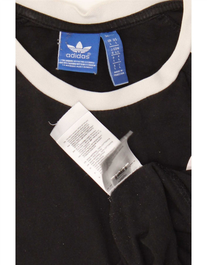 T-shirt Adidas da uomo Top Large in cotone nero