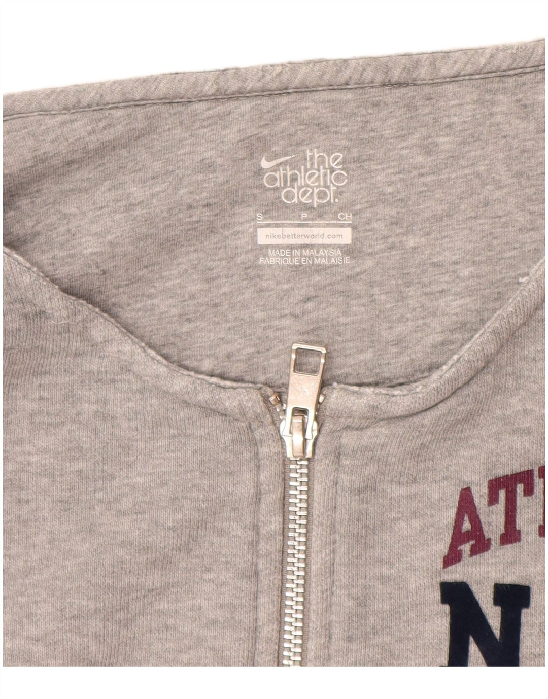 Giacca da ginnastica grafica da donna Nike UK 10 piccola grigia