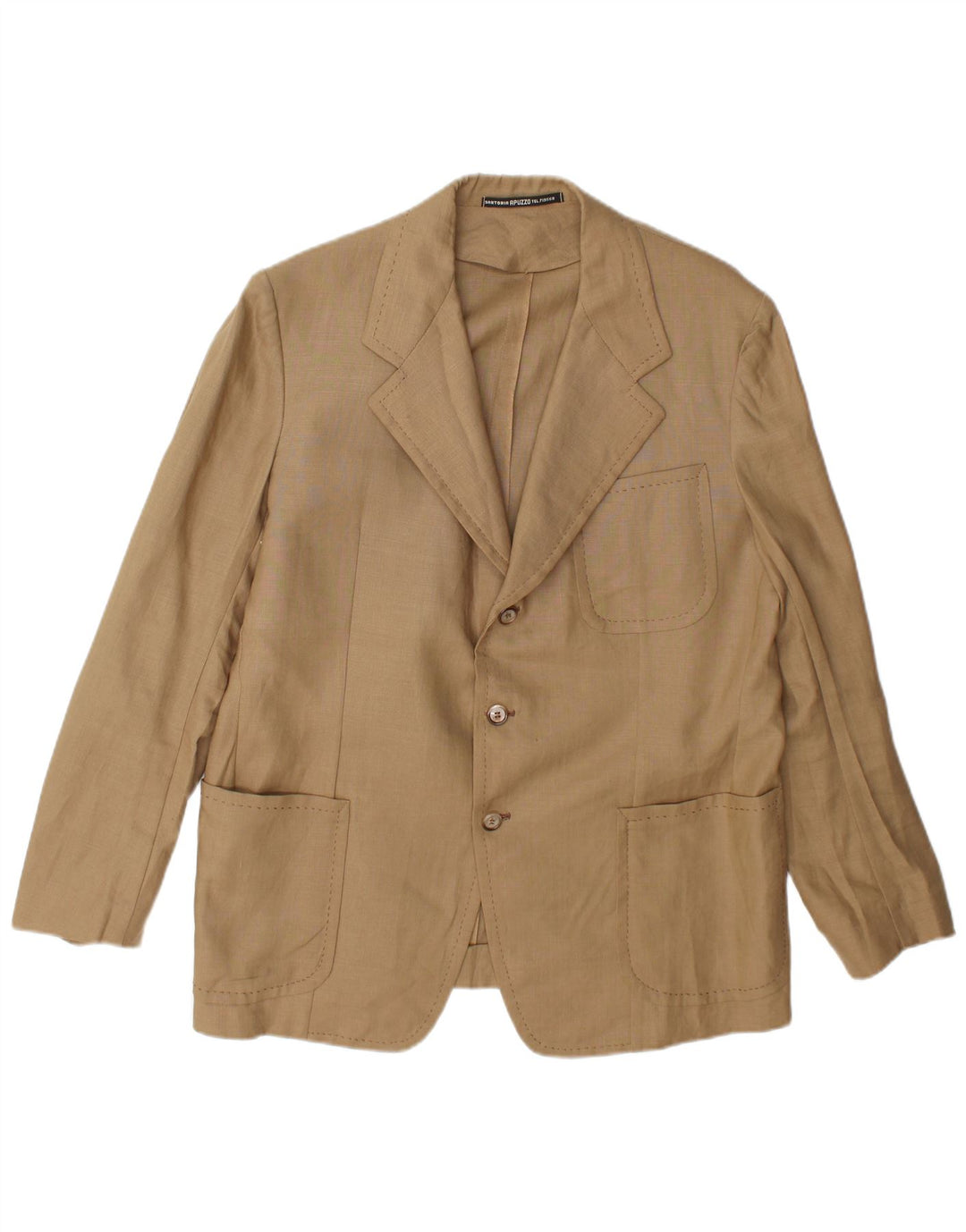 Giacca blazer vintage da uomo a 3 bottoni UK 38 Beige medio