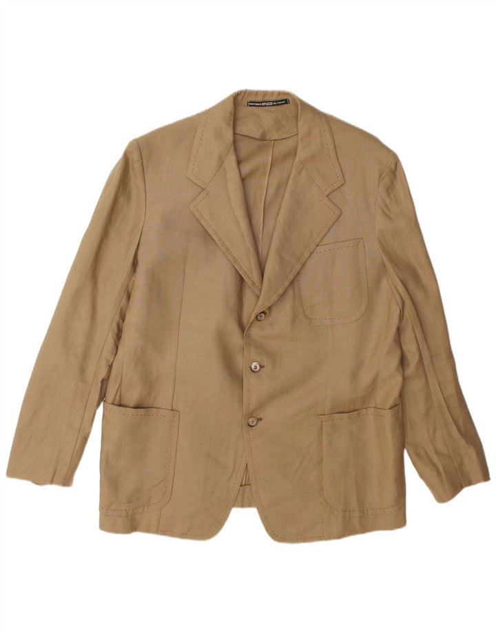 Giacca blazer vintage da uomo a 3 bottoni UK 38 Beige medio